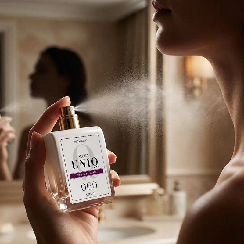 Perfumy Ambra UNIQ 060, ujęcie stylizowane