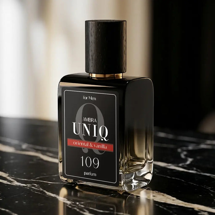 Perfumy Ambra UNIQ 109, ujęcie stylizowane