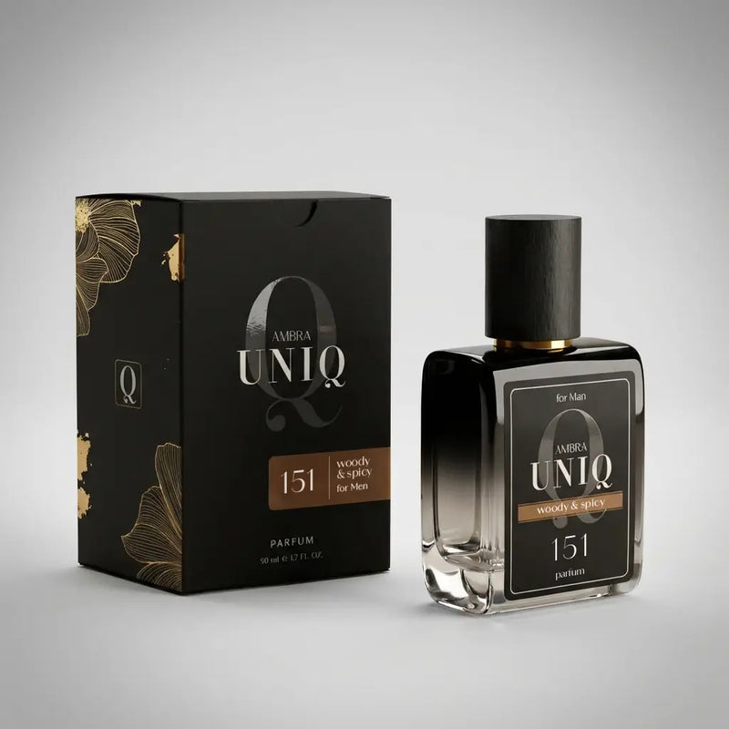 Francuskie perfumy Ambra UNIQ 151, kompozycja produktowa
