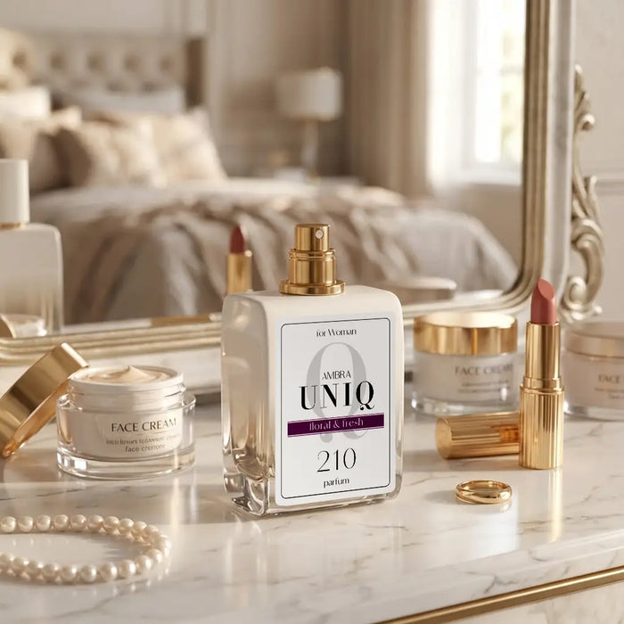 Perfumy Ambra UNIQ 210, ujęcie stylizowane