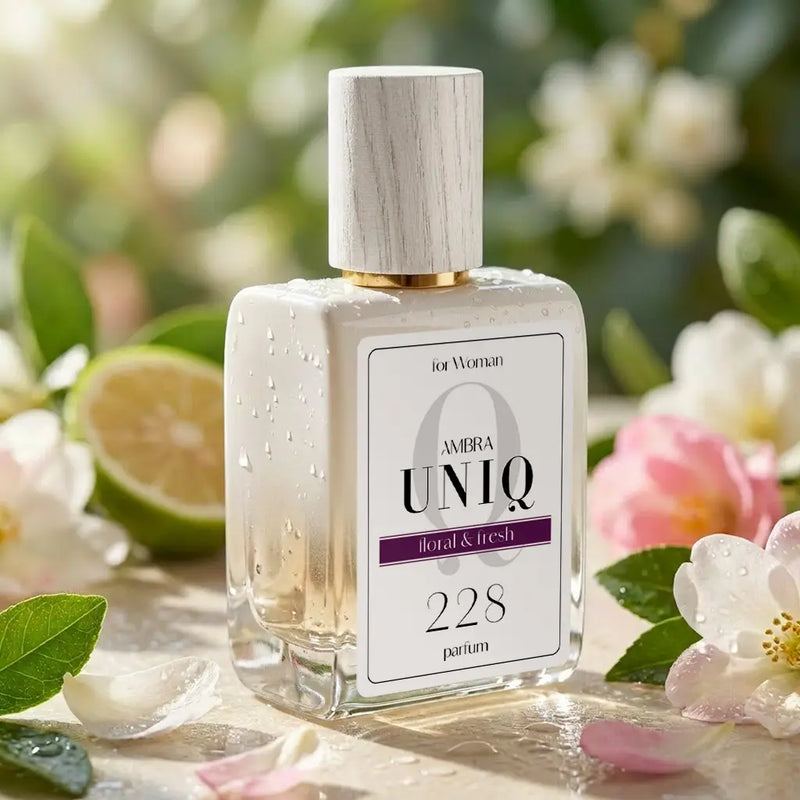 Perfumy Ambra UNIQ 228, ujęcie stylizowane