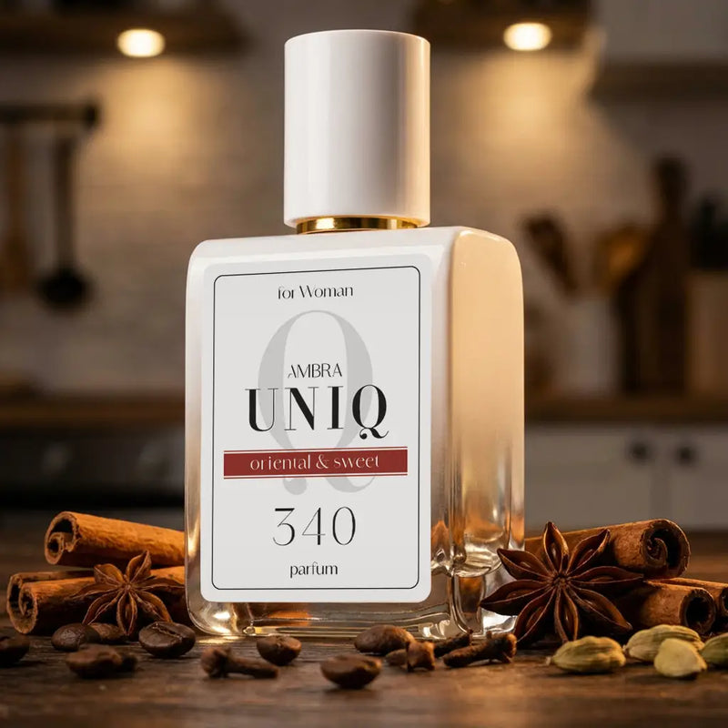 Perfumy lane Ambra UNIQ 340, aranżacja