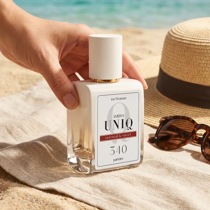 Perfumy Ambra UNIQ 340, ujęcie stylizowane