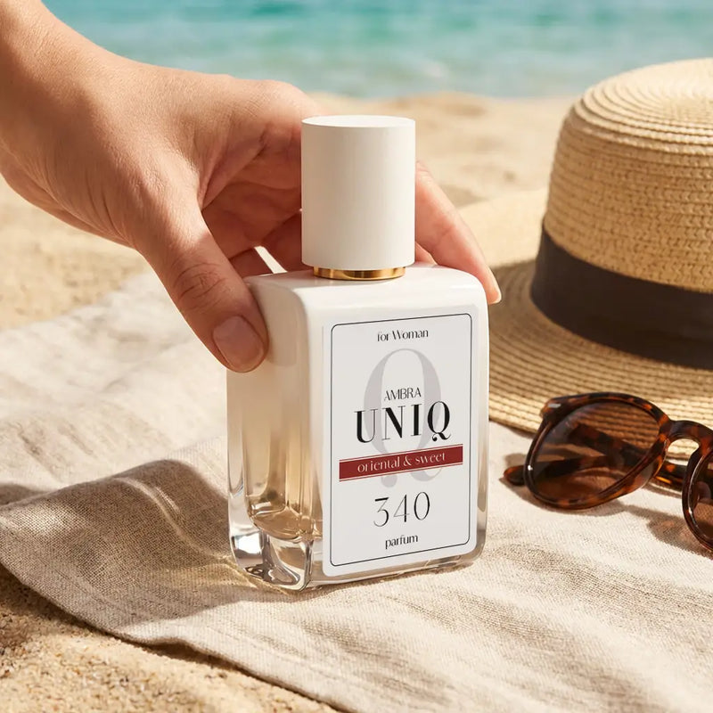 Perfumy Ambra UNIQ 340, ujęcie stylizowane
