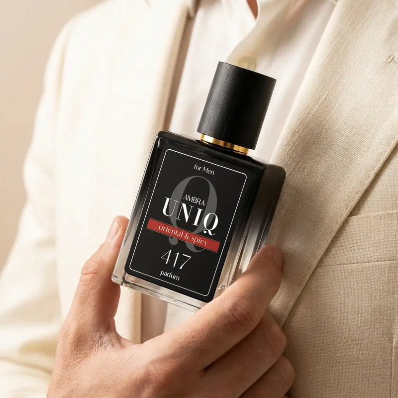 Perfumy Ambra UNIQ 417, ujęcie stylizowane