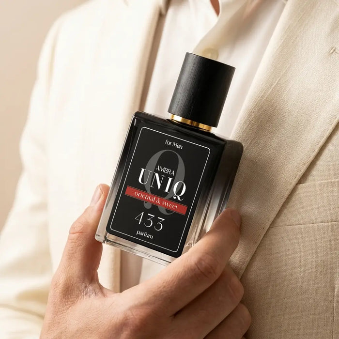 Perfumy Ambra UNIQ 433, ujęcie stylizowane