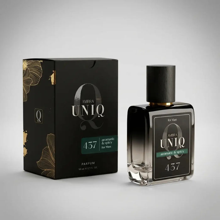 Francuskie perfumy Ambra UNIQ 437, kompozycja produktowa
