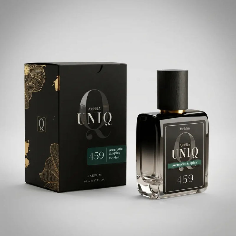 Francuskie perfumy Ambra UNIQ 459, kompozycja produktowa