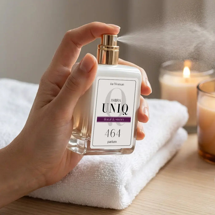 Perfumy Ambra UNIQ 464, ujęcie stylizowane