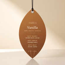 
                    
                      Zawieszka zapachowa Ambra Vanilla – tył z piramidą nut zapachowych
                    
                  